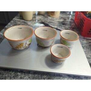 Temptations Old World Harvest Pattern Stacking Measuring Cups